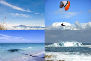 Montaje de cuatro Fotografías, creaciones, azul, naturaleza, horizontal