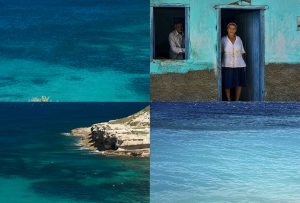 Montaje de cuatro Fotografías, creaciones, azul, naturaleza, horizontal
