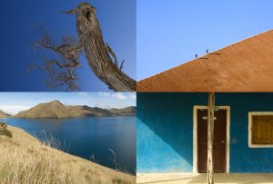 Montaje de cuatro Fotografías, creaciones, azul, naturaleza, horizontal