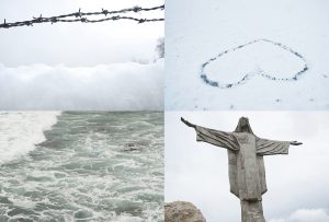 Montaje de cuatro Fotografías, creaciones, blanco, naturaleza, horizontal